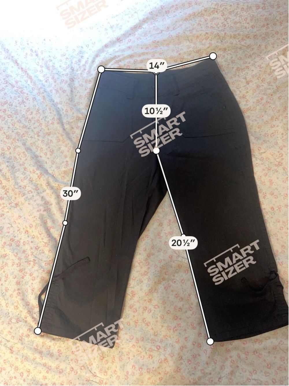 Lee Easy Fit Black Capri Pants Women’s Size 4 Medium Stretch Cropped - Picture 4 of 5